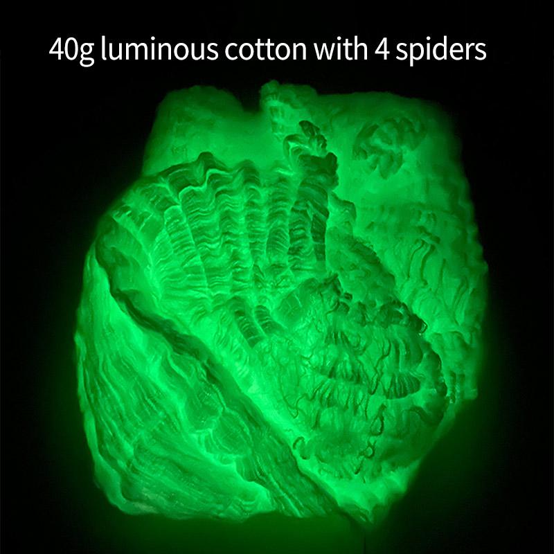 Mini Artificial Spider Web Halloween Decoration Scary Party Scene Props Luminous Spider Cotton Stretchy Cobweb Horror Home Decor