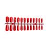 Medium-Long Red Press-On Nails - Solid Color High-End Fake Nails for New Year