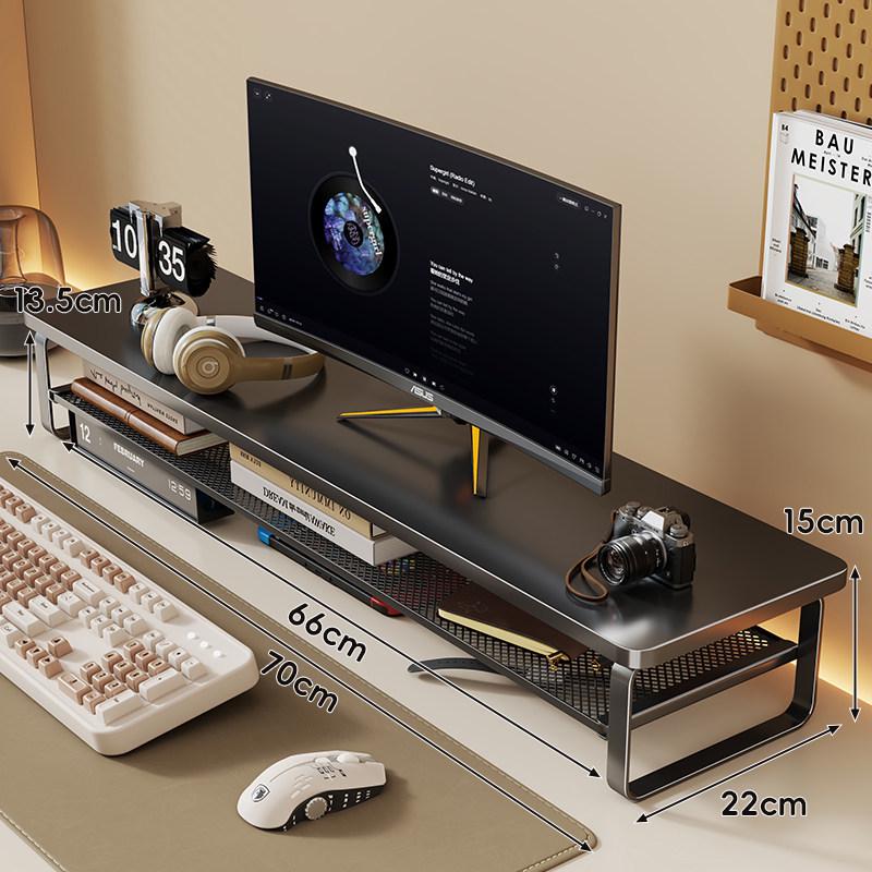 Gaming Desk with Keyboard Tray and Monitor Stand