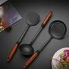 Chinese-style Stir Frying Spatula Wood Long Handle Frying Scoop Strainer Spoon  Home