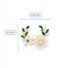 Elegant -Plated Pinets Brooch With Flowers And Cubic Zirconias