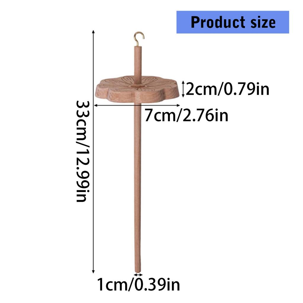 Drop Spindle Top Whorl Yarn Spinner Wheel Wood Drop Spindle Top Whorl Yarn Spinner Wheel Tool for Beginner Yarn Making
