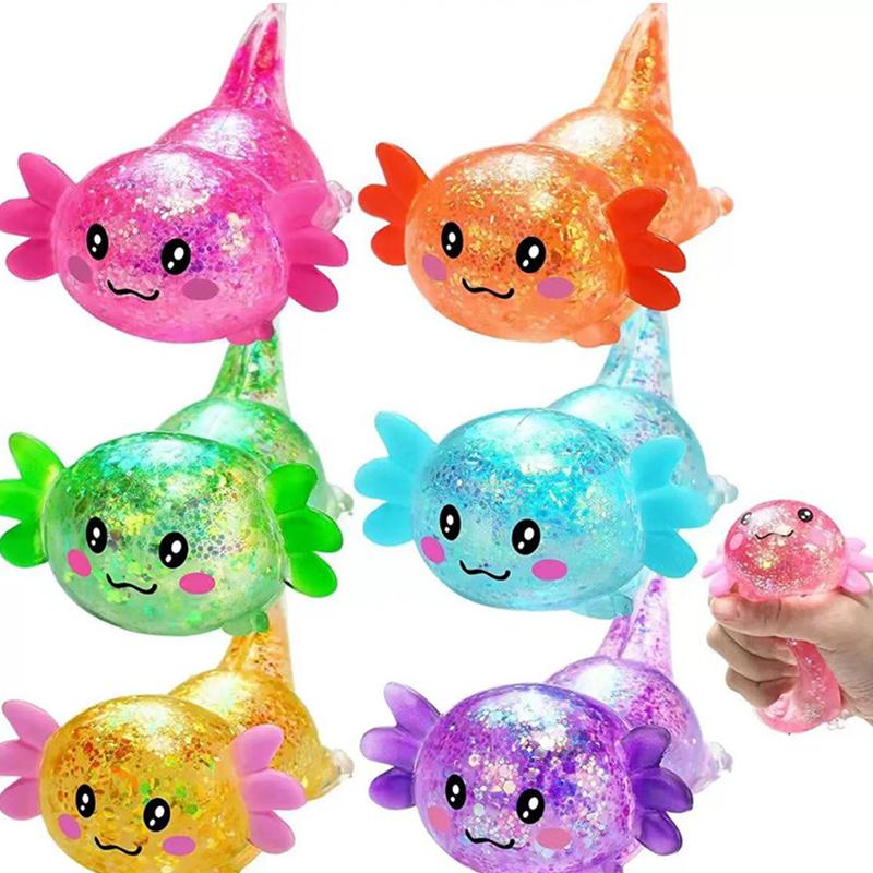 1Pcs Cute Axolotl Squishy Slow Rising Fidget Toys Soft Squeeze Sensory Toy For Kids And Adults Stress Ball For Anxiety And Focus