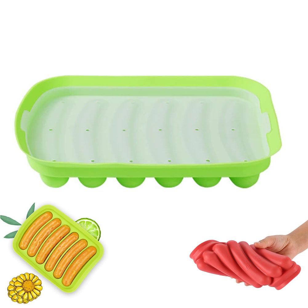 Household Silicone Sausage Mold Easy to Demold for Hot Dog Ham Sausage Grilled Sausage Baking Tool Complementary Food Mold