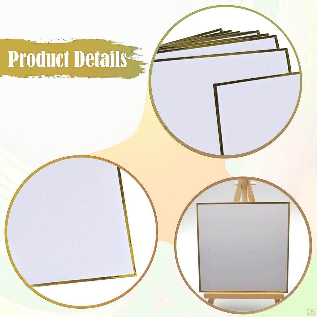 10 Pieces Shikishi Boards Artist Rectangular Versatile Washi Paper for Anime Collectors