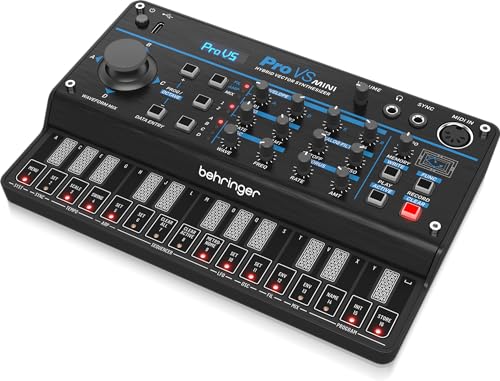 Behringer PRO-VS MINI Portable Hybrid Vector Synthesizer with Analog VCF, Built-in Chorus Effect, Sequencer/Arpeggiator, 32 Presets, USB Type-C Powere