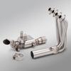 Qianjiang Sai 421 Stainless Steel Dual Valve Exhaust Pipe with Backpressure, Non-Destructive Installation for Front Section of Motorcycles