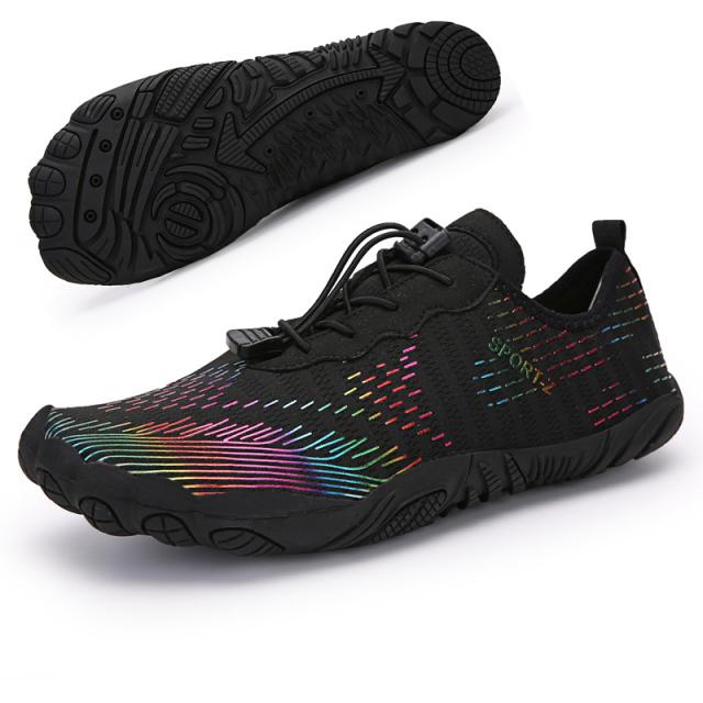 

Обувь для плавания босиком для мужчин и женщин, спортивная обувь для плавания на воде, быстросохнущая, дышащая, пляжная обувь большого размера, обувь для пар 6.5 чёрный