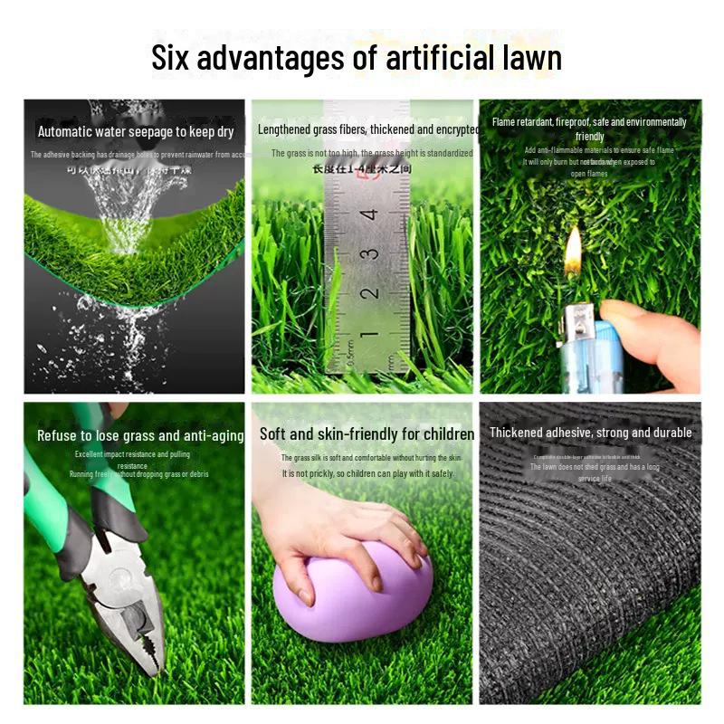 Outdoor Green Artificial Turf Mat for Kindergartens & Football Fields