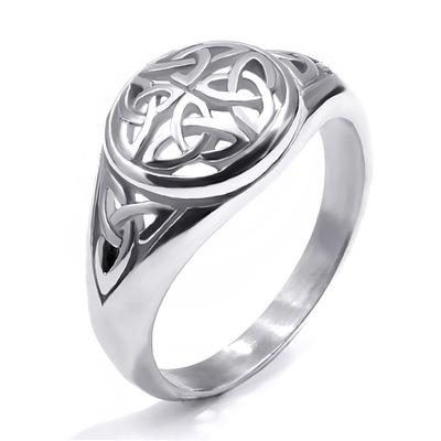 Bohemian Vintage Silber Farbe Wikinger Keltischer Knoten Ring für Männer Frauen Verlobung Ehering Ringe Größe 5 -12