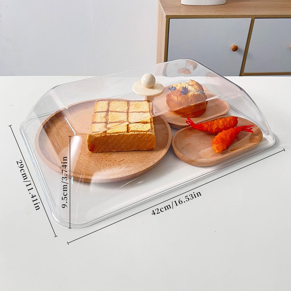 Transparent Plastic Insulation Food Cover Dustproof&Insect Dish Cover Reusable Food Fresh-keeping Cover Kitchen Accessories