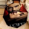 Lucifer Supernatural Drama Poster Automatic Umbrella Suitable Travel Portable Umbrella Outdoor Sun Shading Umbrella Gift Daily Essentials
