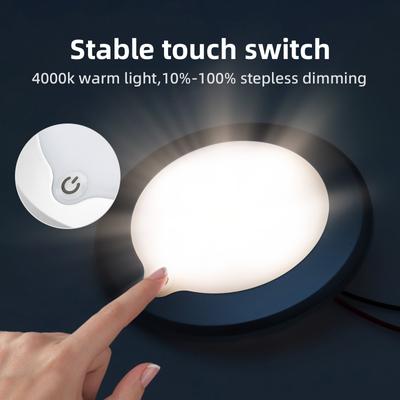RV Boat Dimmable LED Ceiling Light 12V 24V Camper Caravan Marine Interior Light with Touch Dimmer Switch Interior Down Lamp 8W