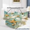 Ocean Theme Quilt Cover Three-Piece Beach Shell 3D Digital Printing Quilt Cover Pillowcase
