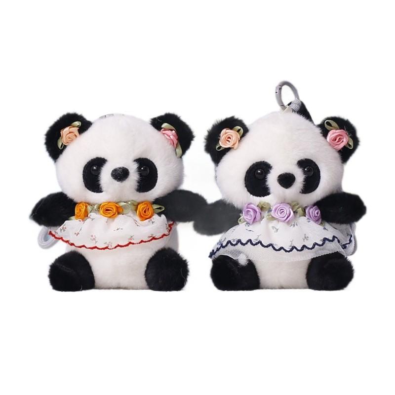 Pandabären Schlüsselanhänger Plüschtier Mit PP-Baumwollfüllung Für Kinder Und Erwachsene