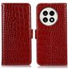 Genuine Cow Leather Phone Case for OnePlus Ace 5 Pro 5G/Ace 5 5G/13R 5G Crocodile Texture Phone Wallet Cover