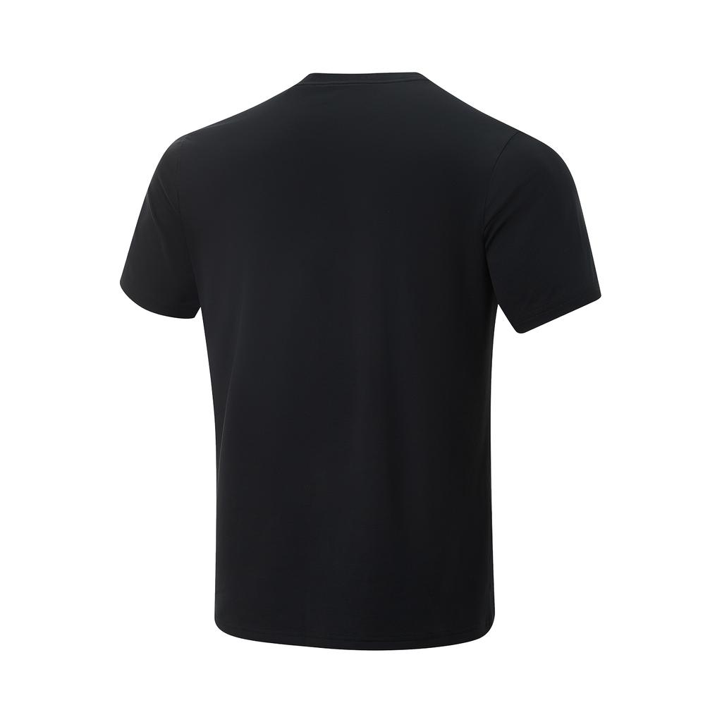 Li-Ning Cooling Tea T-Shirt For Mountaineering Fitness Quick-Dry Comfortable Breathable Short Sleeve Men T-Shirts Black ATSV509-3