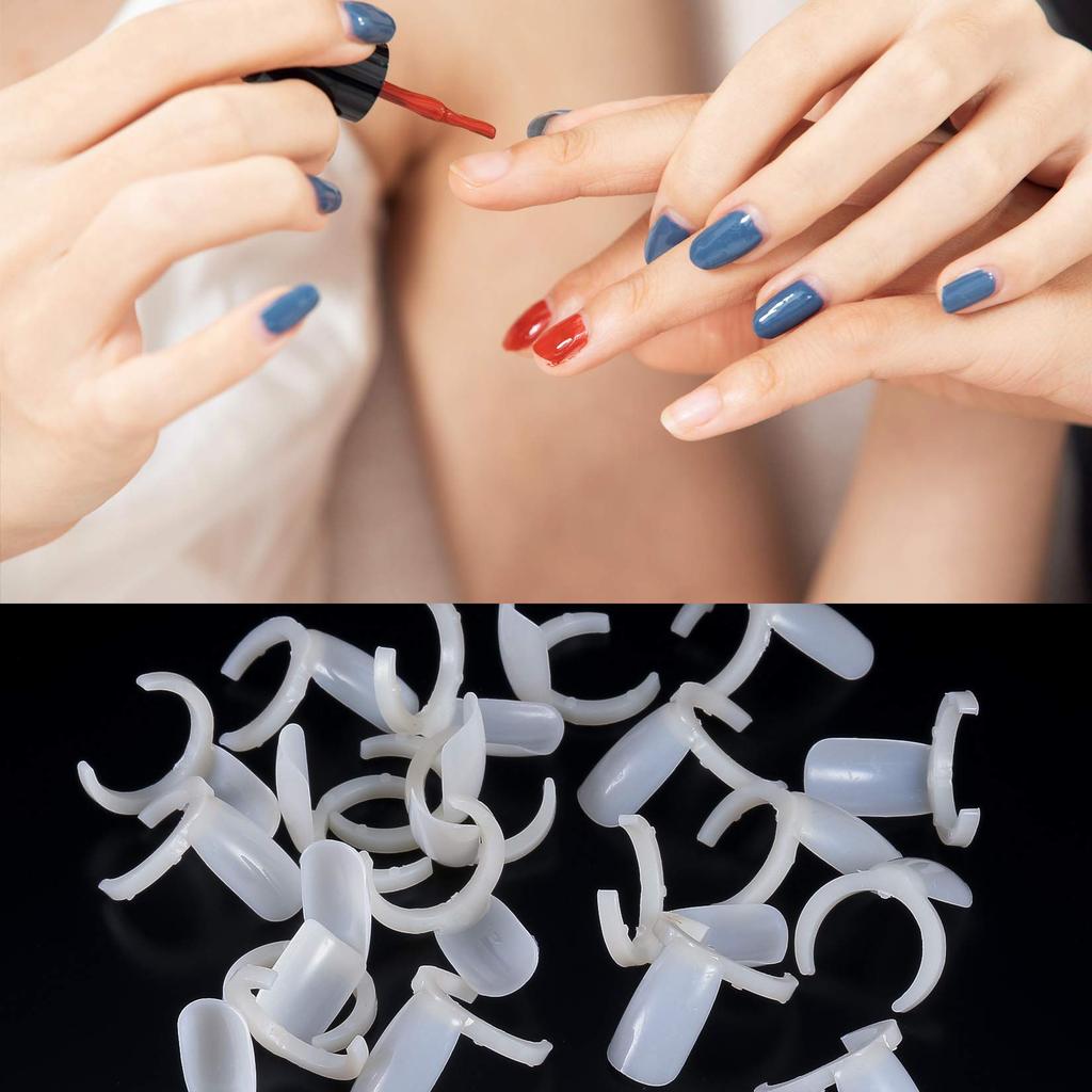 200pk Nail Polish Display Rings - Natural Practice Tips for Manicure Beginners