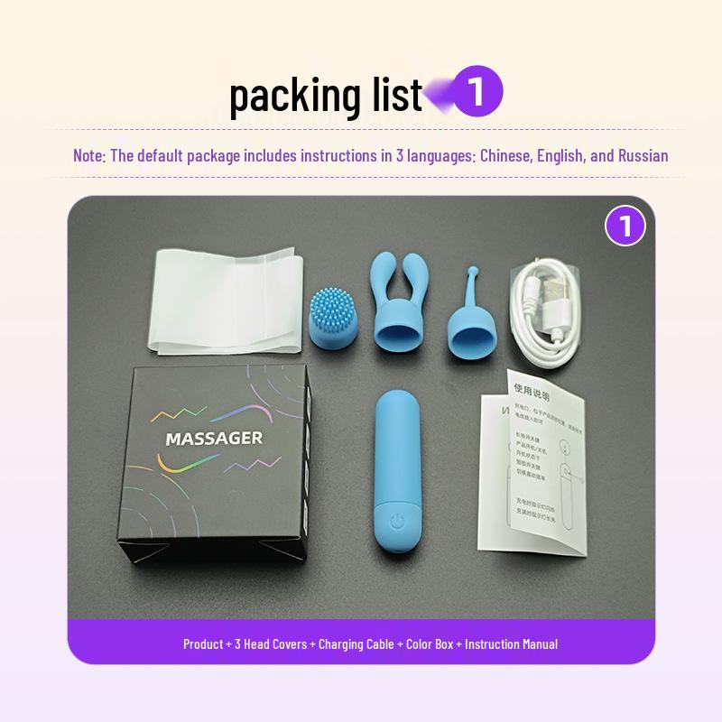 Women's Mini Vibrator with 3 Unique Heads - Available in Multiple Colors