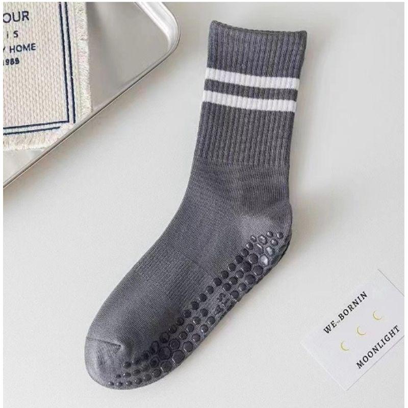 

Yoga Socks Summer Non-Slip Professional Female Summer Knee Socks Striped Pilates Socks Boneless Sports Workout Socks 2 Pair-Yoga Socks-Grey