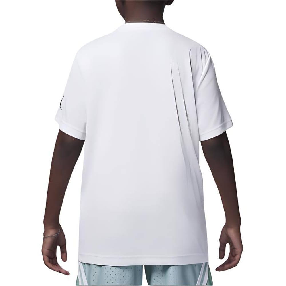 Jordan T Shirt White/Rising Emerald Green Children Aged 3 7 Years Old HA2543-100
