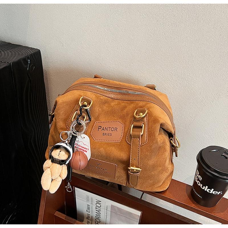 

Retro large capacity bag backpack niche new versatile casual student backpack simple campus Without pendant коричневый