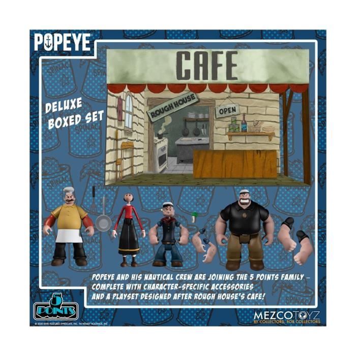 MEZCO TOYS - Popeye - Figurines Popeye 5 Points Deluxe Box Set 9 cm