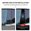 2Pcs Car Logo Center Pillar Protective Film Anti-scratch Sticker Decal For Volkswagen B5 B6 B7 T4 T5 Golf 4 5 6 7 Polo Passat Tiguan Jetta Gol