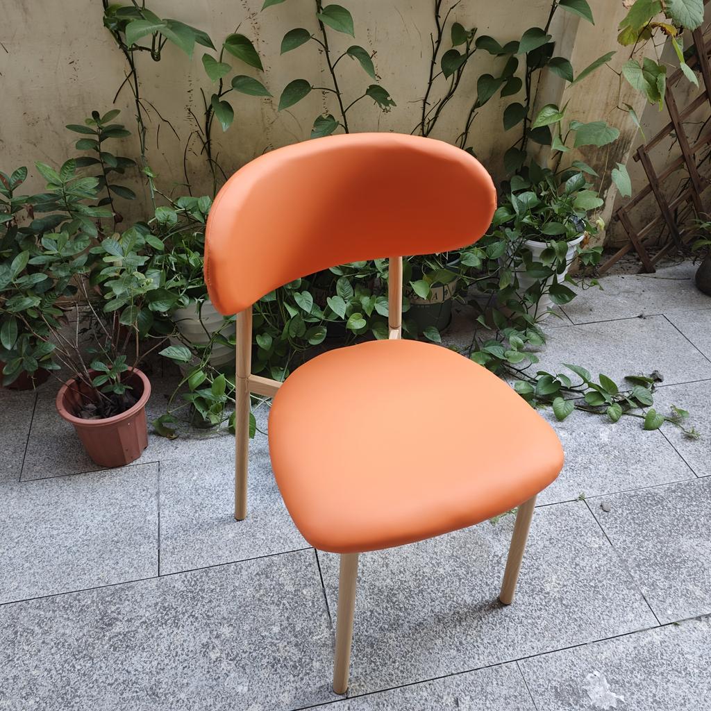 2pcs Minimalist dining chair - Nordic style, with backrest, memory foam seat, suitable for modern home or restaurant decoration