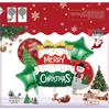 Weihnachtsballon-Set: Zuckerstange, Rentier, Lebkuchenmann & Kranzbogen für Partys