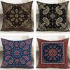 Pattern Paisley Bandana Print Cushion Cover Cushion Covers Natural Linen Breathable Sofa Bedroom Decor Pillowcase