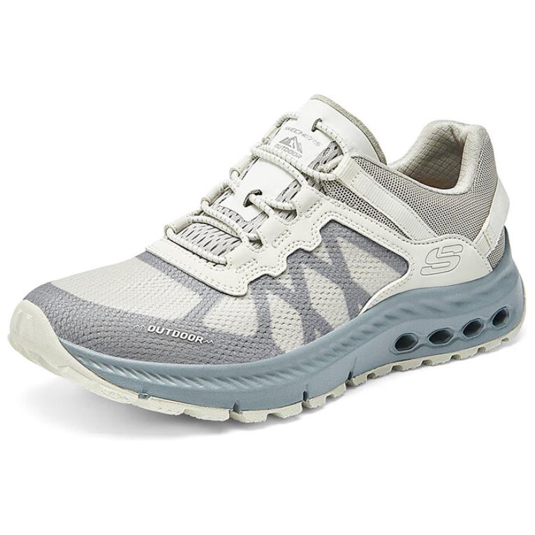Skechers Passo Fluido Confortevoli Versatili Durevoli Traspiranti Scarpe Funzionali Basse da Esterno Scarpe da Donna Grigio Chiaro 180152-OWGR