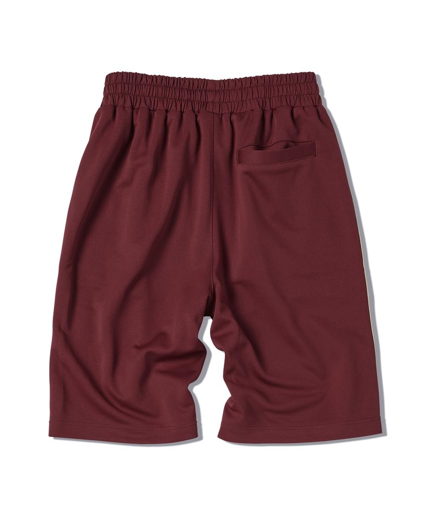 TRAVEL Jersey Track Bermuda Shorts Burgundy