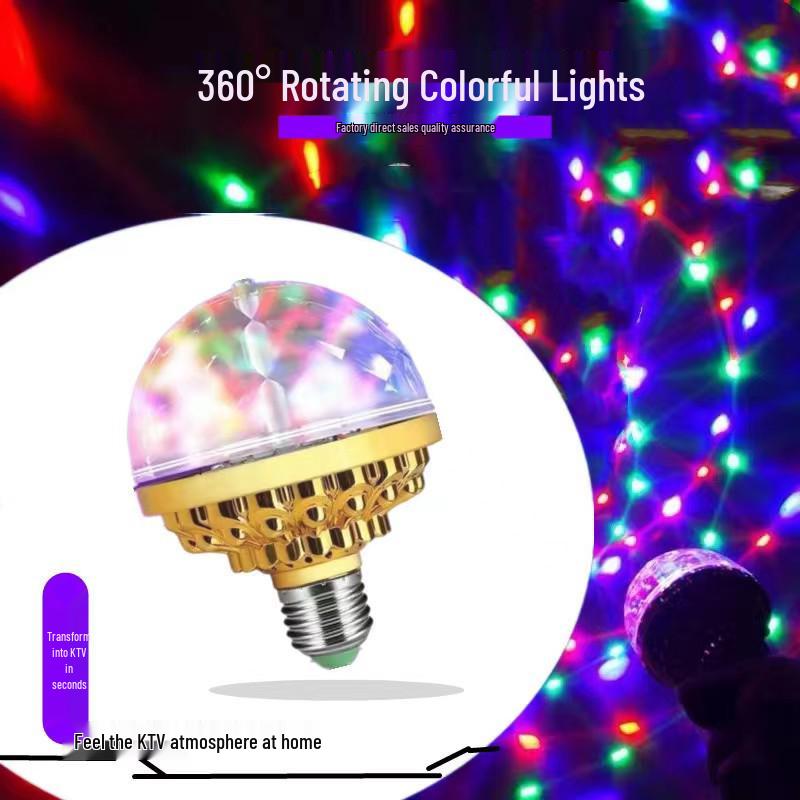 Seven-Color Rotating LED Magic Ball Light for KTV, Bar, and Stage Atmosphere