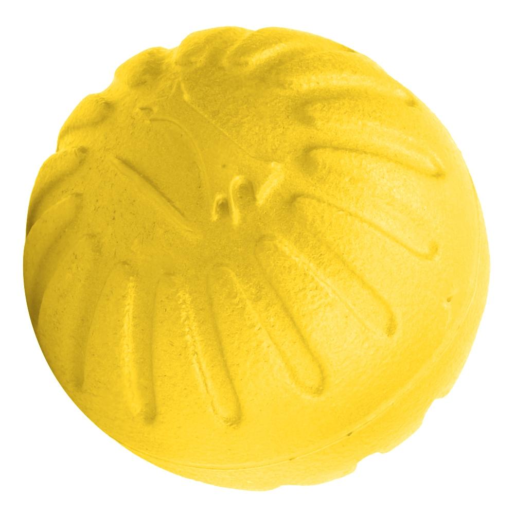 1 Pcs EVA Dog Ball Toy Pet Bite Resistant Chew Toys Pets Interactive Balls(yellow)
