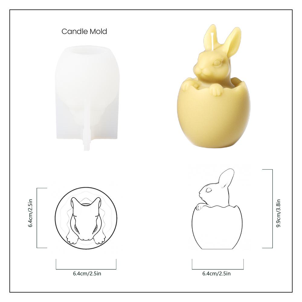Nicole Osterhase Kerzen Silikonform Handgefertigte Kaninchen Aromatherapie Kerzenformen zur Kerzenherstellung Oster Heimdekoration