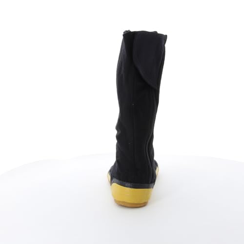 Moonstar Tabi Socks with Zipper, 2E, Men's and Women's, Easy Tabi, Black, JP, Size JP25 (25cm)