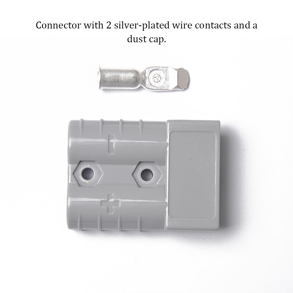 2 Sets Gray Forklift 50A 600V Connectors Plug Bipolar Terminals Adapter Covering Black Gray Pole Shell Caravans