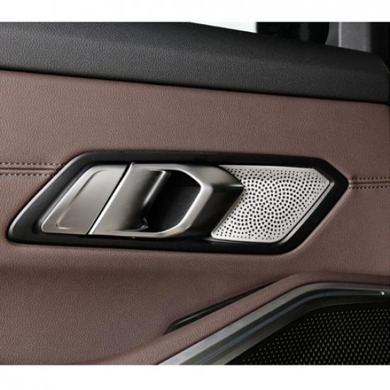 Silver For BMW 3 Series G20 G28 Car Rear Inner Door Handle Speaker Stereo Cover