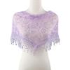Luxury Embroidery Lace Tassel Headscarf Women Sheer Mesh Bandana Hijab Vintage Floral Head Wrap Boho Hair Scarf Daily Accessory