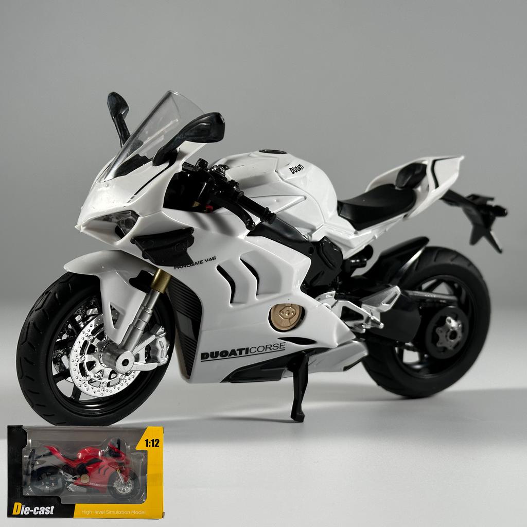 1:12 Ducati Panigale V4S Modello Lega Moto Diecast Computer Desktop Ornamenti Display Trendy Regalo Per Amico Bambini Giocattoli