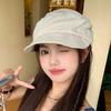 Pleated Newsboy Hats Japanese Peaked Caps Korean Linen Berets  Streetwear