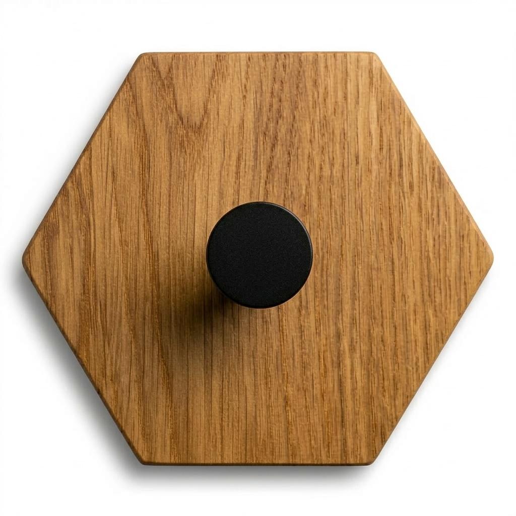 Hexagon Wall Clothes Hanger, 3 Pieces
