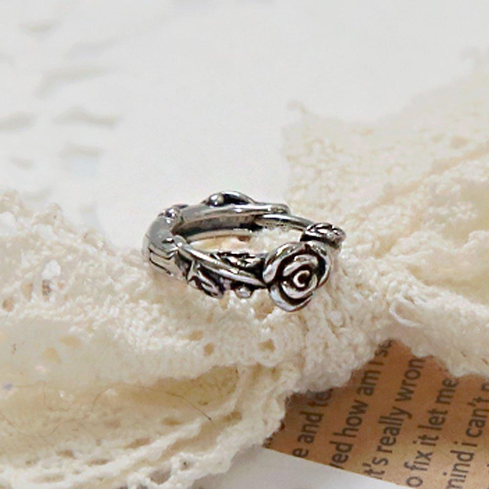 [1+1] Surgical Piercing Rose Ring (Single Side)