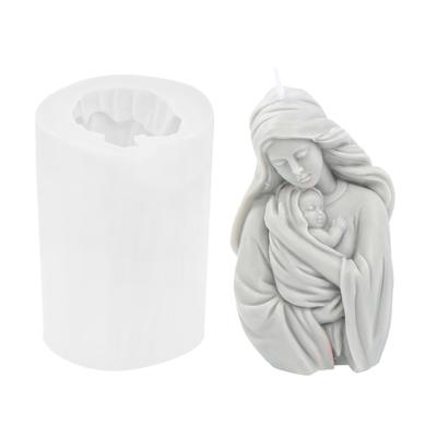 Holy Mother Baby Silicone Mold Wax Melt Polymer Aromatherapy Making Handmade Cupcake Jelly Mould Decorating Supplies