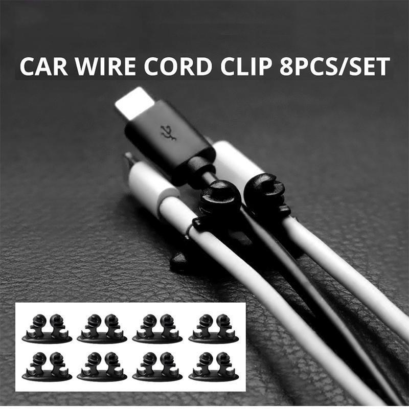10Pcs Cable Drop Clip Desk Tidy Organizer Wire Cord Management Fixer Holder Wv