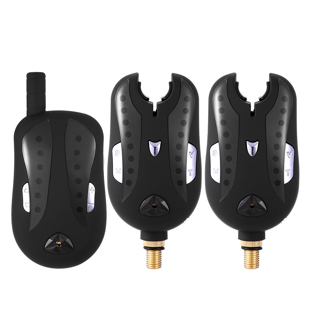 Lixada Wireless Digital Fishing Alarm Fishing Bite Alarms Set Fishing Receiver Sound Alert Kit Led Alarm Indicator with Portable