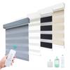 China Factory Wholesal 100% Blackout Day And Night Dual Shade WiFi APP Remote Control Smart Motorized Zebra Blinds For Window