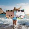 Kawaii Cartoon Bubu Dudu Towel Quick Drying Beach Towels Are Suitable For Swimming Pools Camping Yoga And The Gym