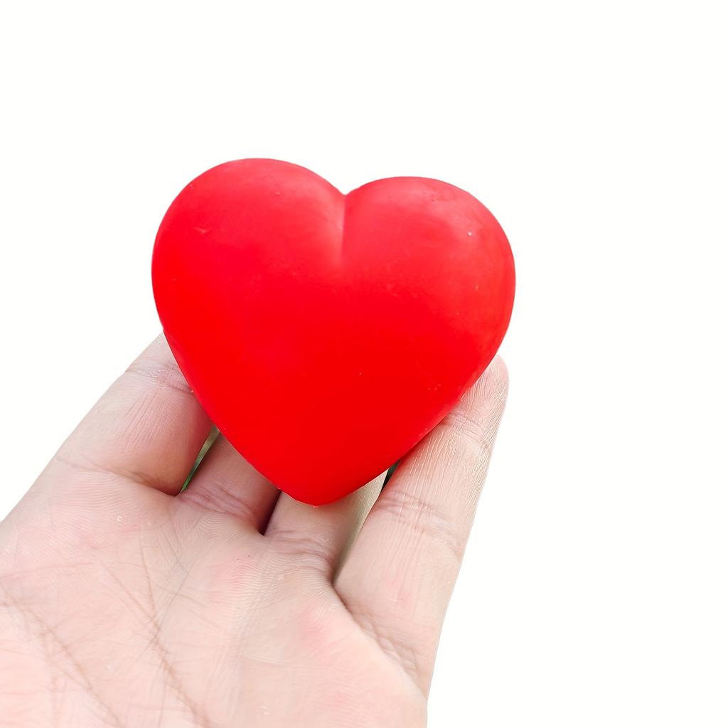 1/4pcs Heart Stress Ball Valentine Gift, Squeeze Toy for Classroom Exchange, Cute Anxiety Relief Party Favor for Kids & Friends